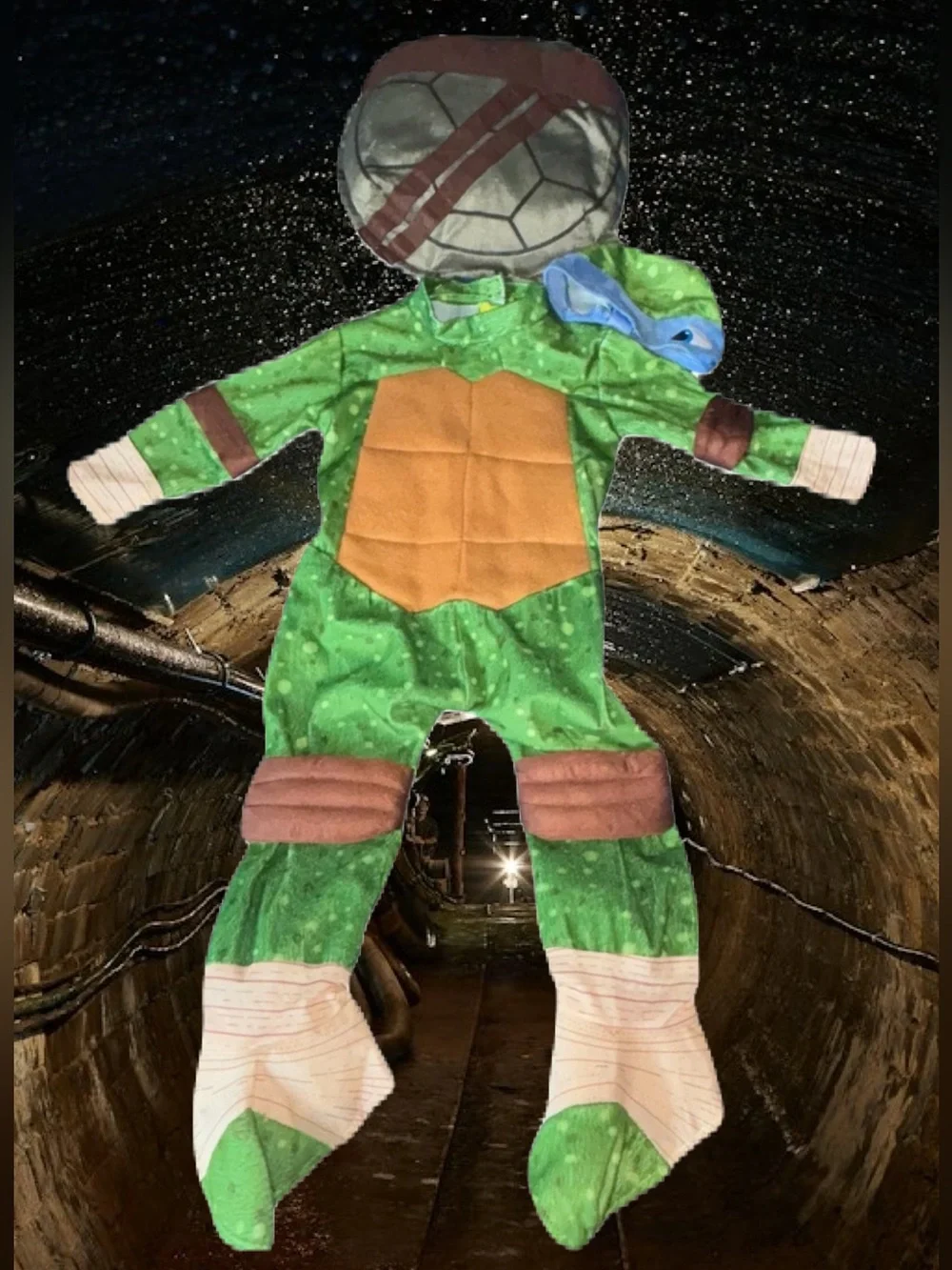 TMNT Teenage Mutant Ninja Turtles Leonardo Kids Costume with Blue Mask Toddler